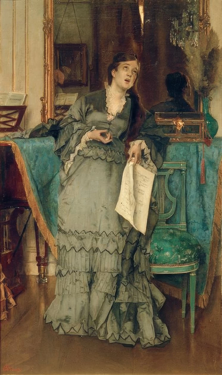 Alfred Émile Stevens - La primadonna, 1870, Compiègne, Musée National Du Château